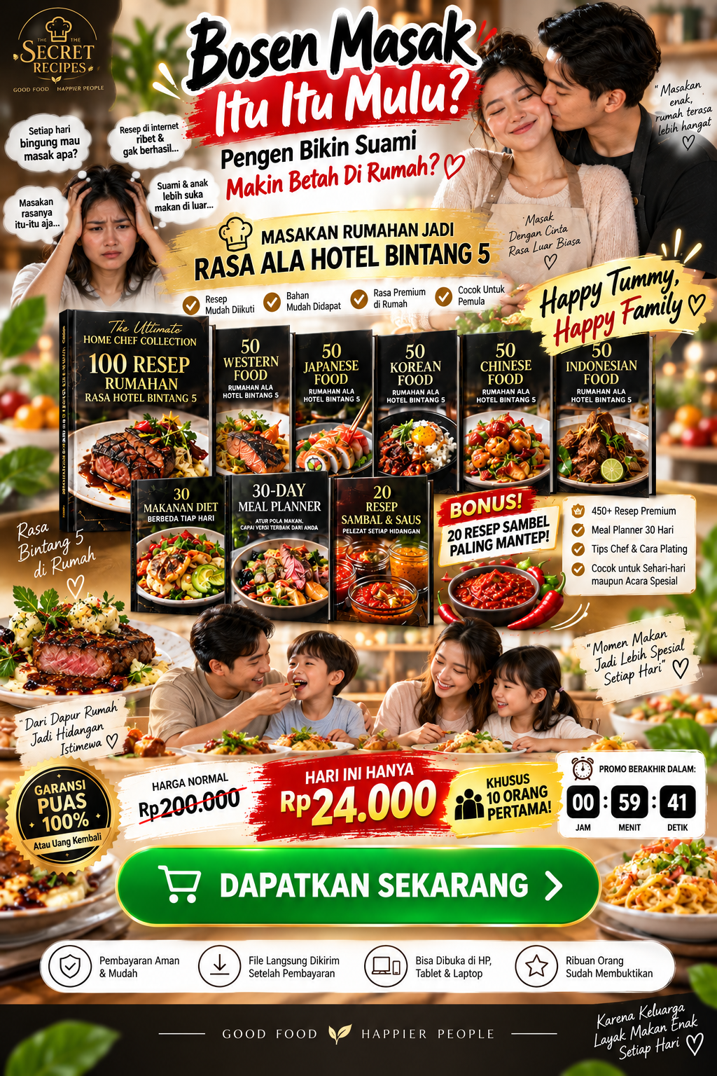 The Secret Recipes — koleksi cookbook premium masakan rumahan rasa hotel bintang 5